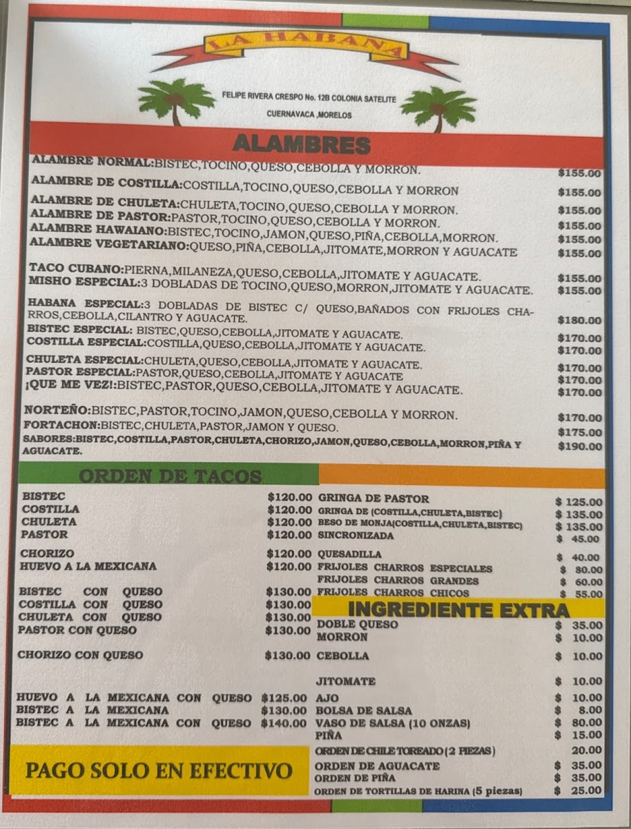 La Habana Tortas y Tacos Menu - Image 4