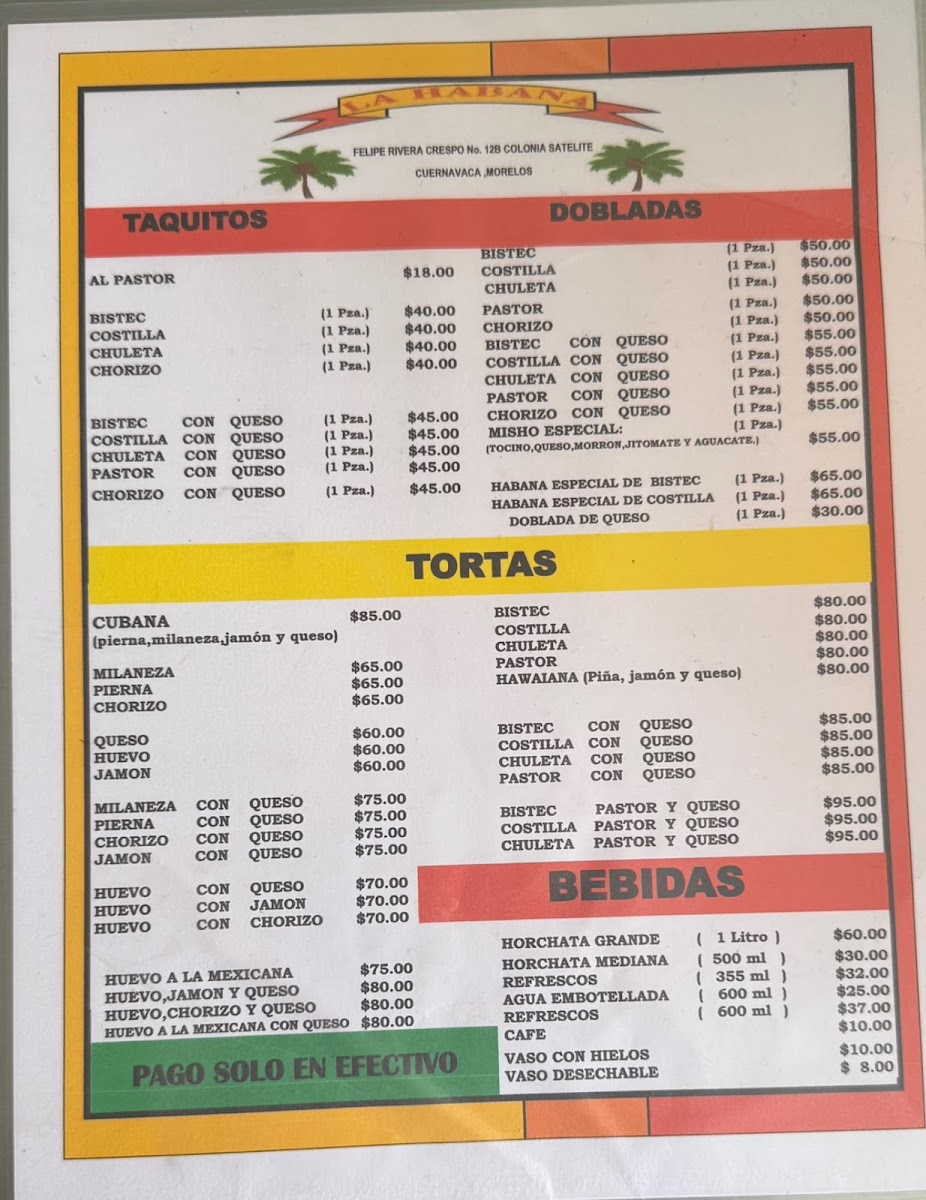 La Habana Tortas y Tacos Menu - Image 5